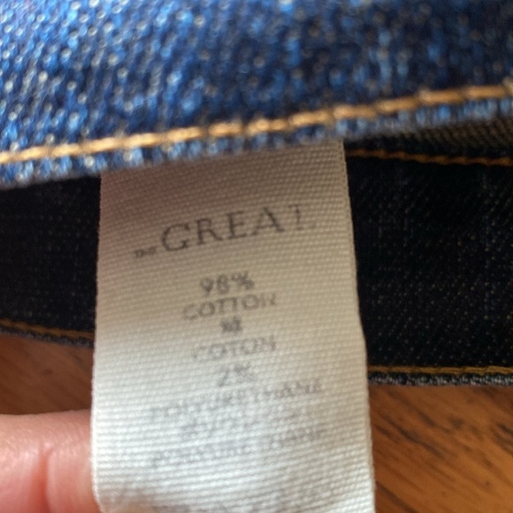 THE GREAT. The Cut Off Short Denim Shorts Size 29 - Picture 5 of 12